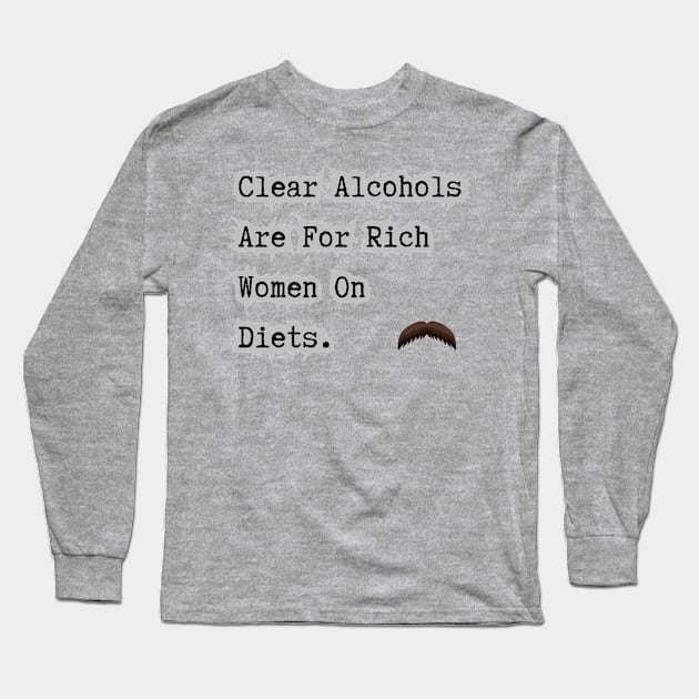 Clear Alcohol Long Sleeve T-Shirt by Spatski